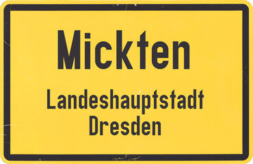 Ortsschild Dresden Mickten
