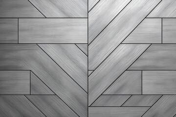 Grey wall tiles in different geometric shapes.
