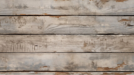 Naklejka premium Detailed texture of weathered wooden fence with peeling paint and knots