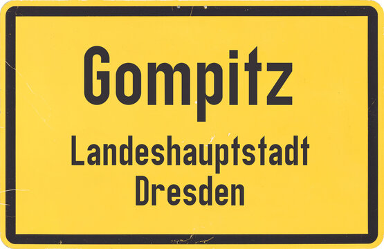 Ortsschild Dresden Gompitz