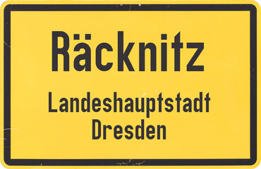 Ortsschild Dresden Räcknitz