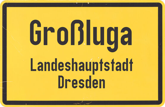 Ortsschild Dresden Gro&szlig;luga
