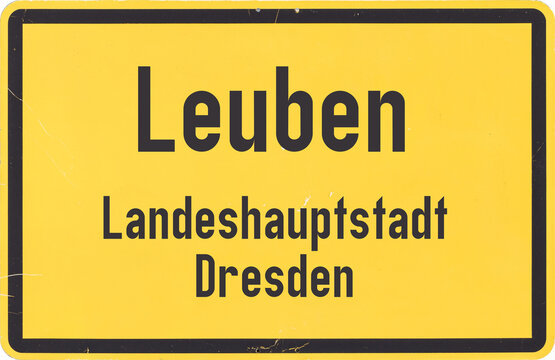 Ortsschild Dresden Leuben