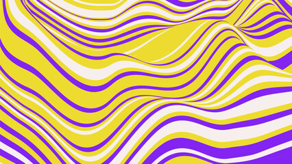 Vibrant Yellow and Purple Wavy Lines Background - 789462196
