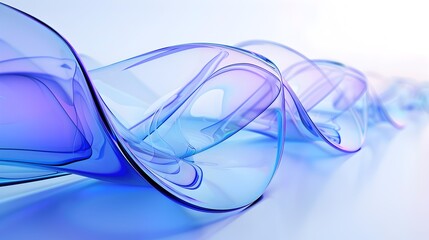 Glass Waves in Full Motion: A Dazzling Display of Light and Fluidity in 3D Space