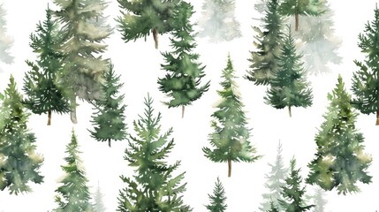 A beautiful watercolor illustration of a forest scene. Ideal for nature-themed designs