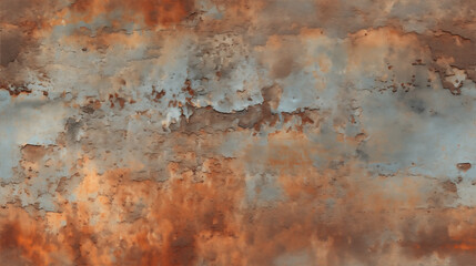 Obraz premium Abstract texture of rusted metal surface with corroded patterns and colors