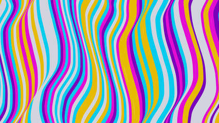 Abstract colorful wavy stripes pattern background - 789464123