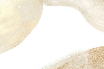 Gold watercolor patterned background design element
