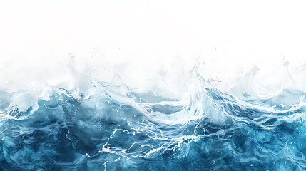 Sea Water Surface White Background
