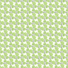 Falling Spring Leaves Seamless Vector Pattern Design