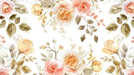 Beautiful pink and orange roses on a clean white background, perfect for various design projects
