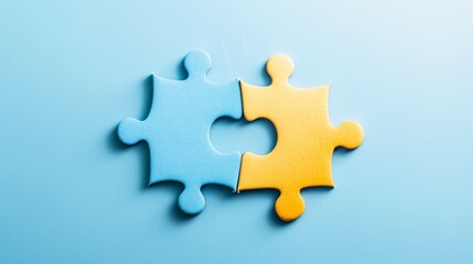 Fototapeta premium Puzzle. Business strategy, success solution, jigsaw games symbol. Idea metaphor. Creative idea, connection, challenge, partnership, teamwork, match