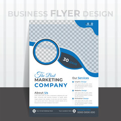 Corporate Flyer Design, vector design template.