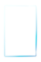 Blue and white neon frame design element