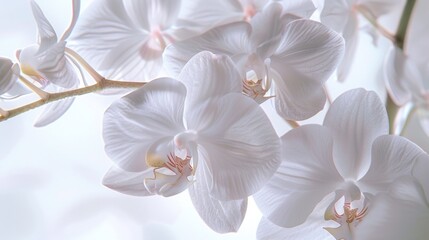 Close up of white flowers in a vase, suitable for interior design projects
