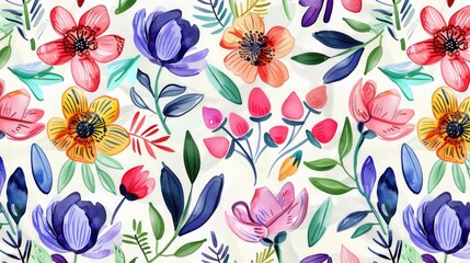 Beautiful watercolor painting of flowers, perfect for various design projects