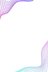 Neon synthwave frame design element