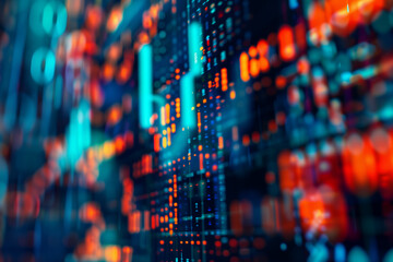 Obraz premium Abstract Digital Technology Background. Vibrant abstract technology background suitable for finance and tech designs.