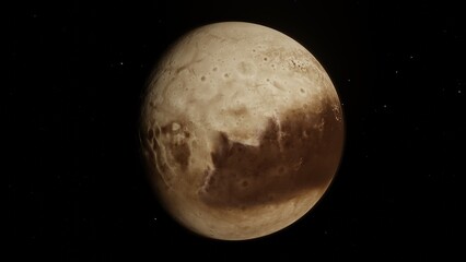 Obraz na płótnie Canvas 3D illustration of Dwarf Planet Pluto 4K