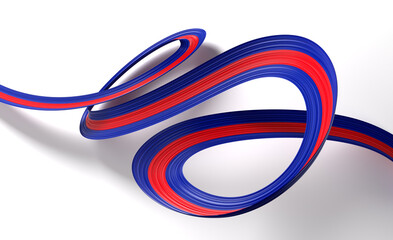 3d Flag Of Cambodia 3d Shiny Waving Cambodia Ribbon Flag On White Background 3d Illustration