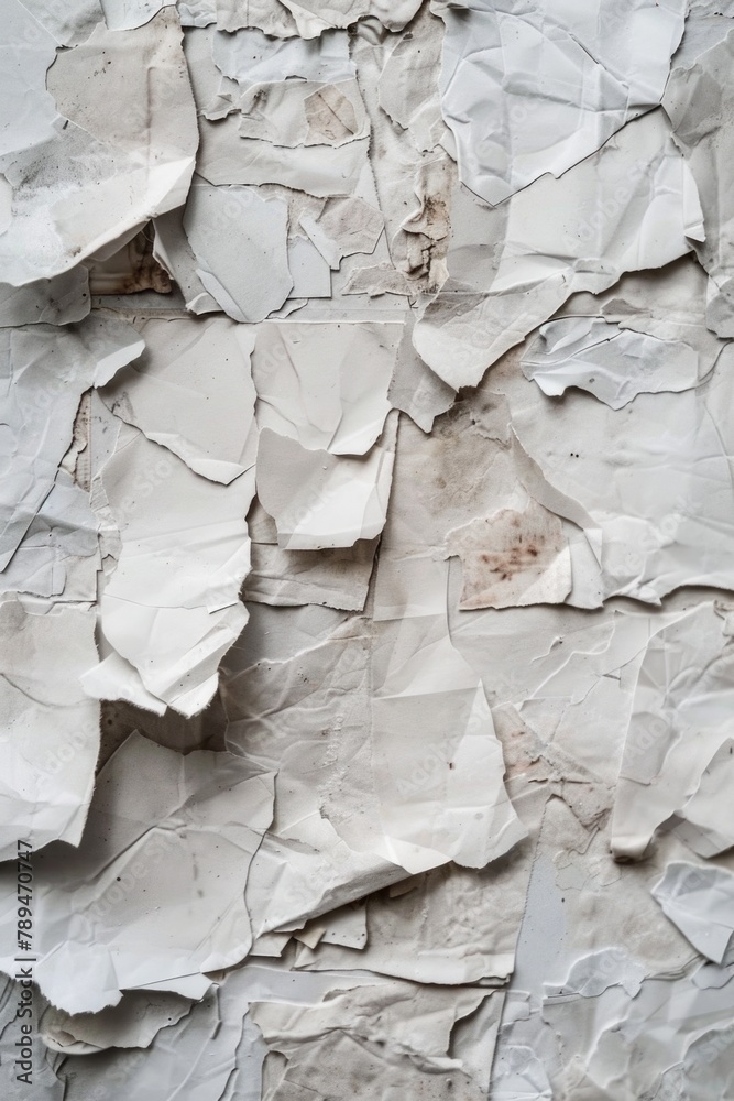 Aufkleber close-up shot of a piece of paper on a wall. suitable for various design projects