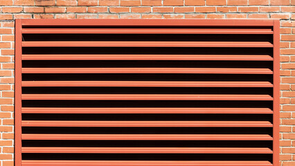 Industrial louvered installed on a brick wall, Boston, USA