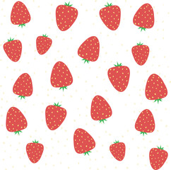 Pattern vector illustration cartoon strawberry