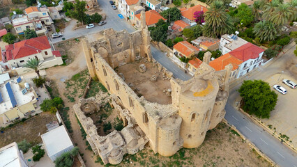 aerial pictures made with a dji mini 4 pro drone over Famagosta, Cyprus.