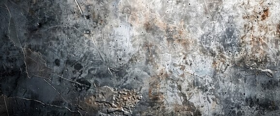 a background of textured grey metal with stains and scratches