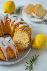 Moist lime and lemon bundt yoghurt cake