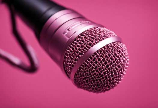 pink microphone radio podcast voice record speak speaker audience broadcast classic communication concert conference entertainment equipment event festival hit music interview karaoke