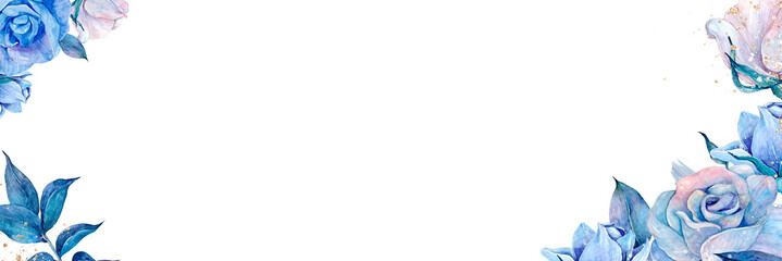 Purple watercolor png flower frame illustration