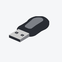 usb flash drive isolated