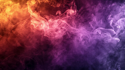 Abstract Colorful Smoke Swirls in Purple Hues