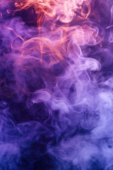 Fototapeta premium Abstract purple, pink and orange Smoke Swirls background