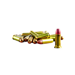 gold bullets with steel tips realistic isolated