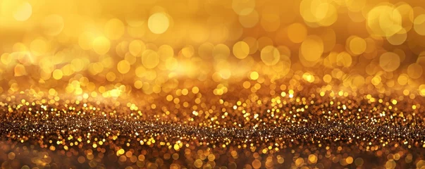 Foto op Canvas glossy golden sand with glittering details blurred bokeh background © MSTSANTA