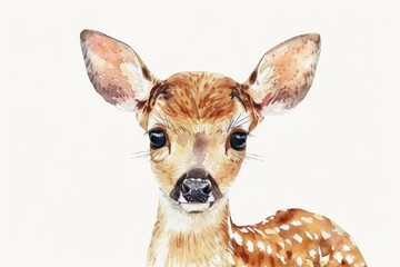 A fawn looking at the camera. Suitable for nature and wildlife themes - obrazy, fototapety, plakaty