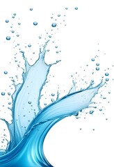 water splash isolated on white