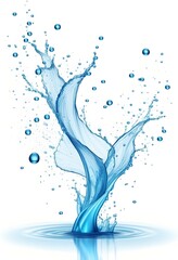 water splash isolated on white
