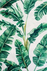 A vibrant painting of green leaves. Suitable for nature-themed designs