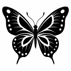 Butterfly silhouette Vector Illustration. butterfly  Logo design concept is isolated on a white background.