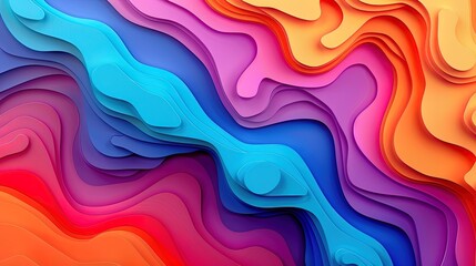 Obraz premium Paper cut background. Abstract realistic paper decoration for design