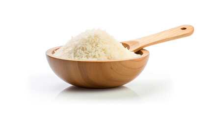 Fototapeta na wymiar Isolated on a background of pure white, a scoop of rice