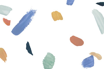 Pastel PNG paint brush pattern transparent background