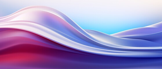 Abstract energy wave pattern, minimal 3D style in cool tones,