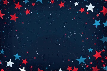 Fototapeta na wymiar USA Independence Day background in flat illustration style with copy space