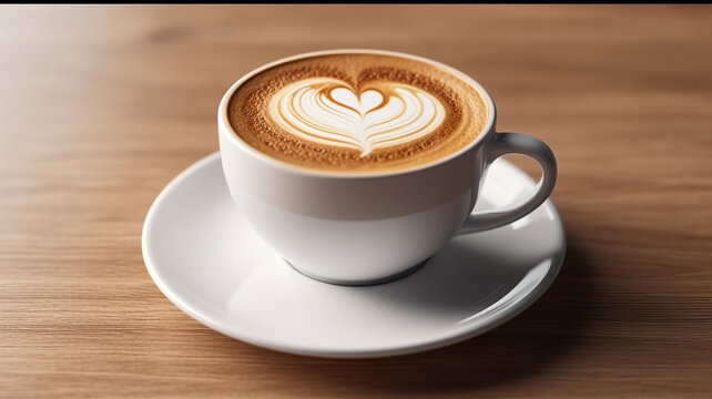 Isolated Valentine coffee on a white background