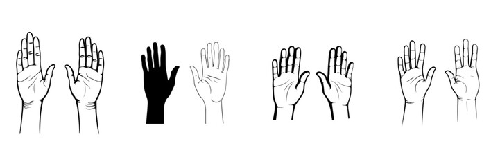 Illustration of a set of  Hands